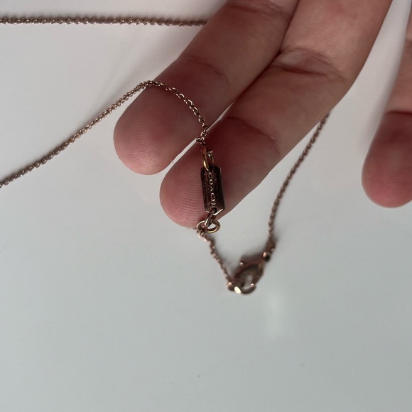 COACH rose gold/sparkle circular necklace - Picture 6 of 8